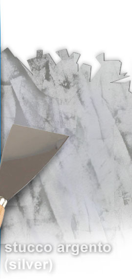 stuccos with metallic effect: silver